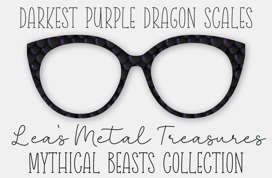 Darkest Purple Dragon Scales Eyewear Frame Toppers COMES WITH MAGNETS