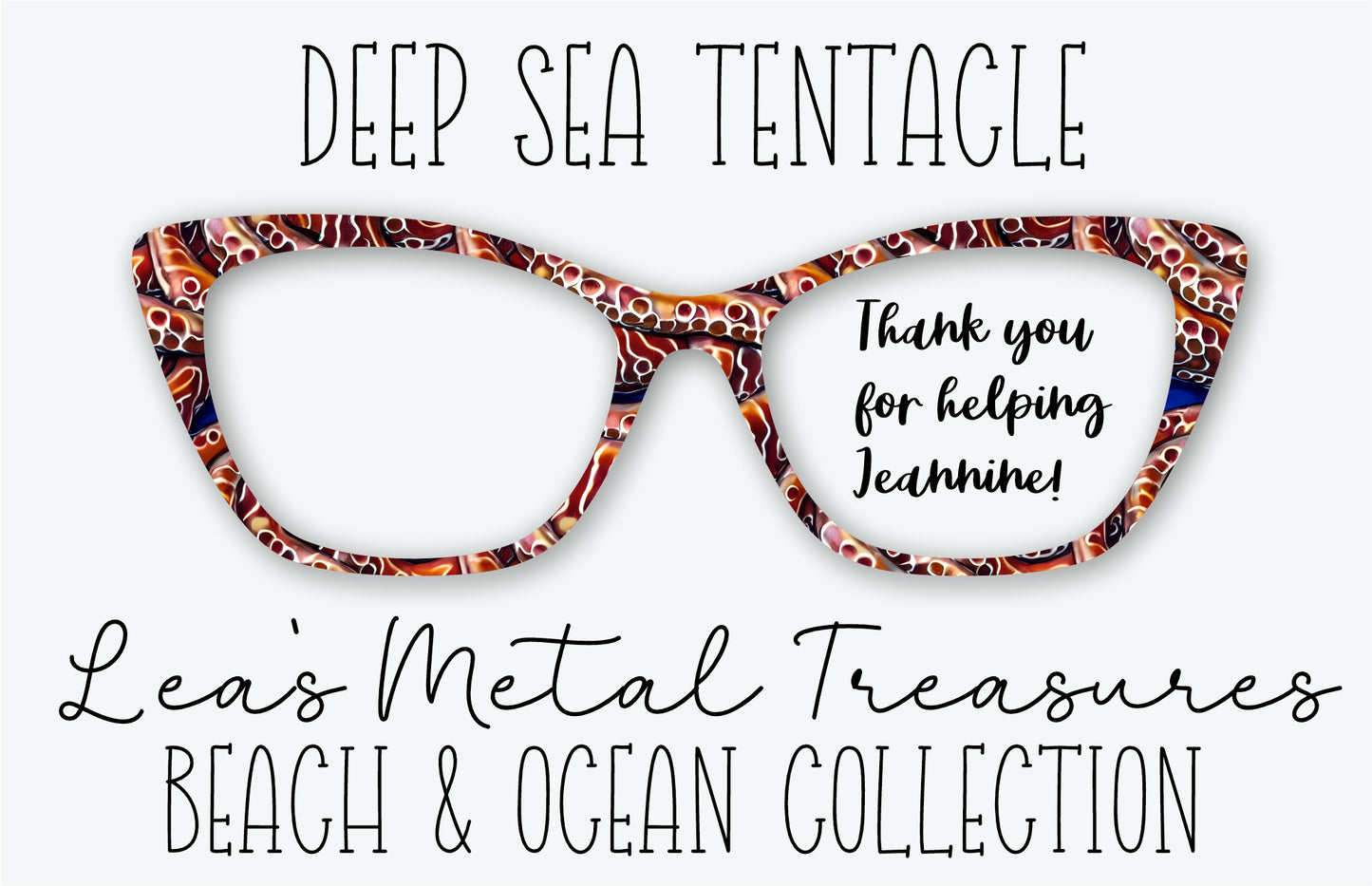 DEEP SEA TENTACLE Eyewear Frame Toppers • Fundraiser for Jeannine