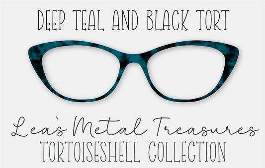 Deep Teal and Black Tort • Magnetic Eyeglasses Topper