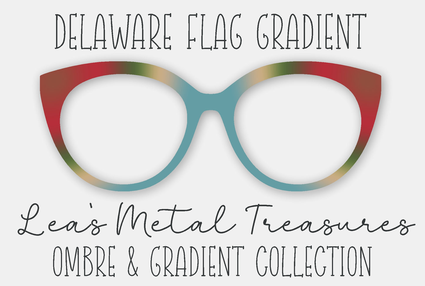 Delaware Flag Gradient Eyewear Frame Toppers