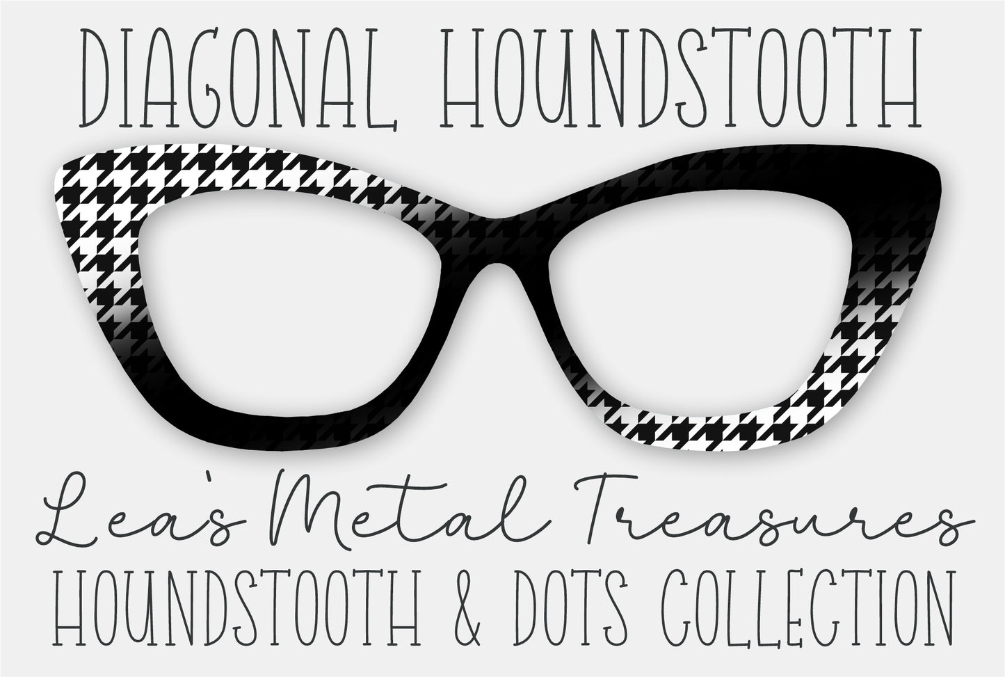 Diagonal Houndstooth Eyewear Frame Toppers