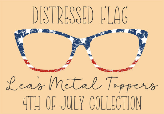 DISTRESSED FLAG Eyewear Frame Toppers