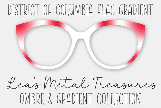 District of Columbia Flag Gradient Eyewear Frame Toppers