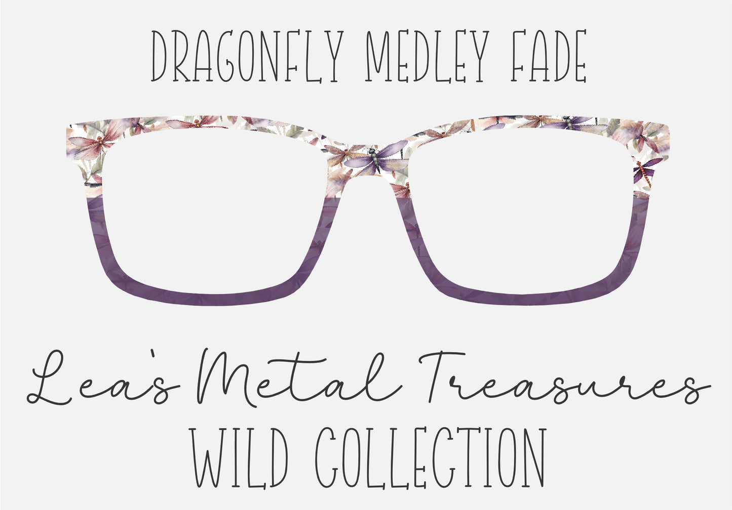 Dragonfly Medley Fade Eyewear Frame Toppers COMES WITH MAGNETS