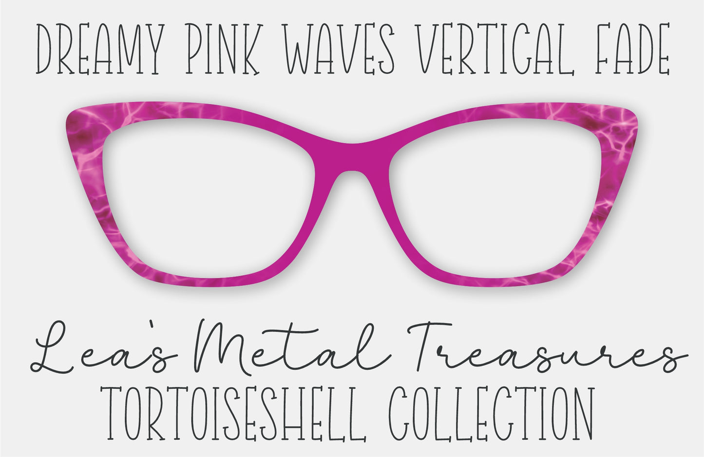 Dreamy Pink Waves Vertical Fade Tortoiseshell Eyewear Frame Toppers