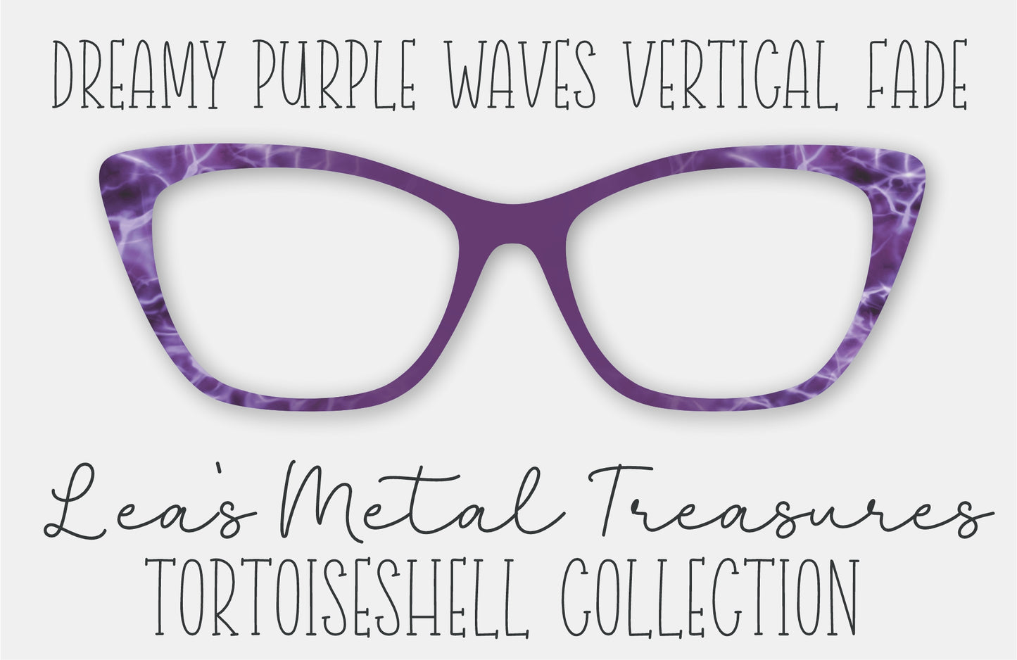Dreamy Purple Waves Vertical Fade Tortoiseshell Eyewear Frame Toppers