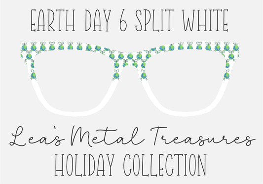 Earth Day 6 split FFFFFF Eyewear Frame Toppers COMES WITH MAGNETS