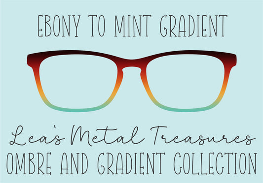 READY TO SHIP JUNE 2025 • Ebony to Mint Gradient Eyewear Frame Toppers
