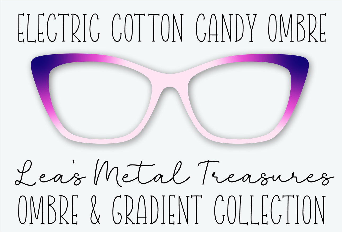 Electric Cotton Candy Ombre Eyewear Frame Toppers