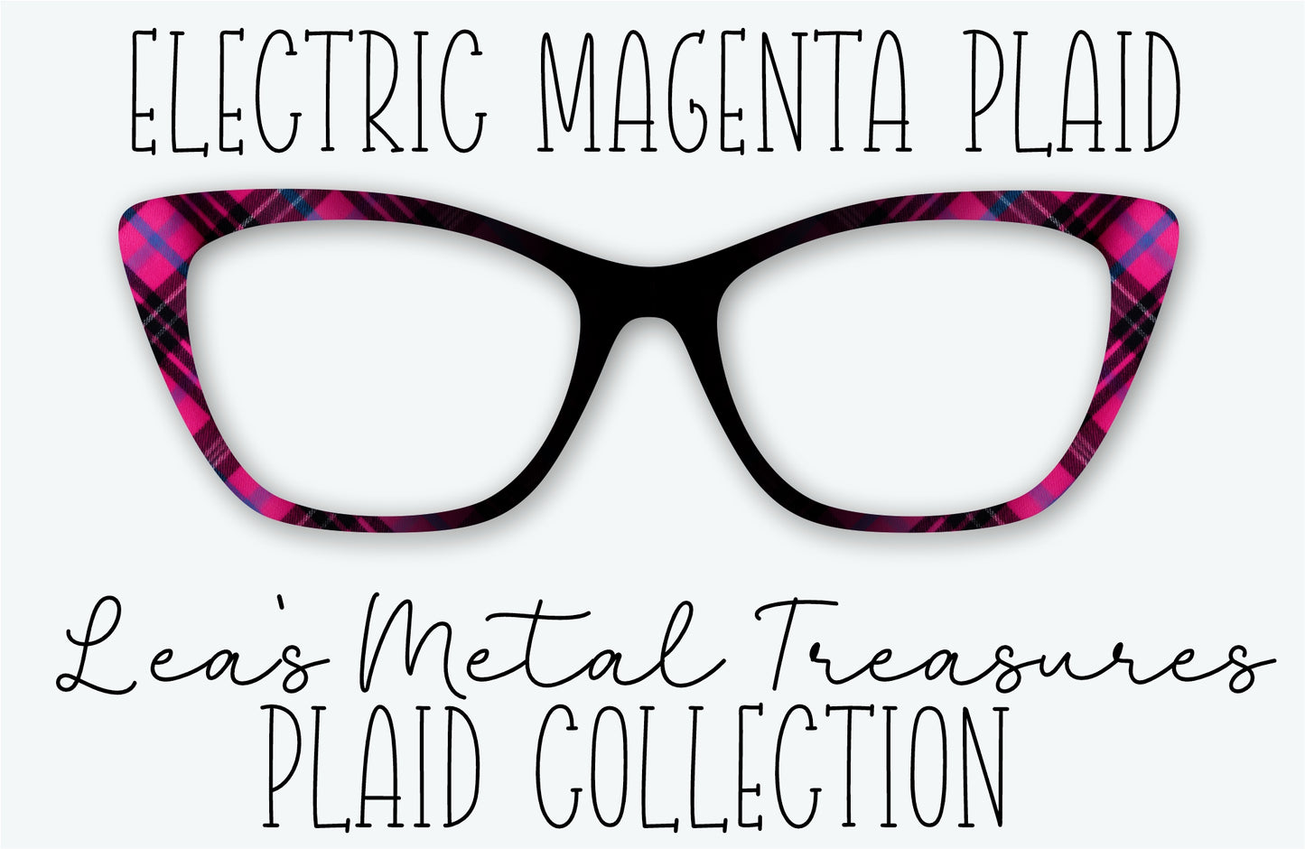 ELECTRIC MAGENTA PLAID Eyewear Frame Toppers • NOVEMBER 2025 TOPPER OF THE MONTH