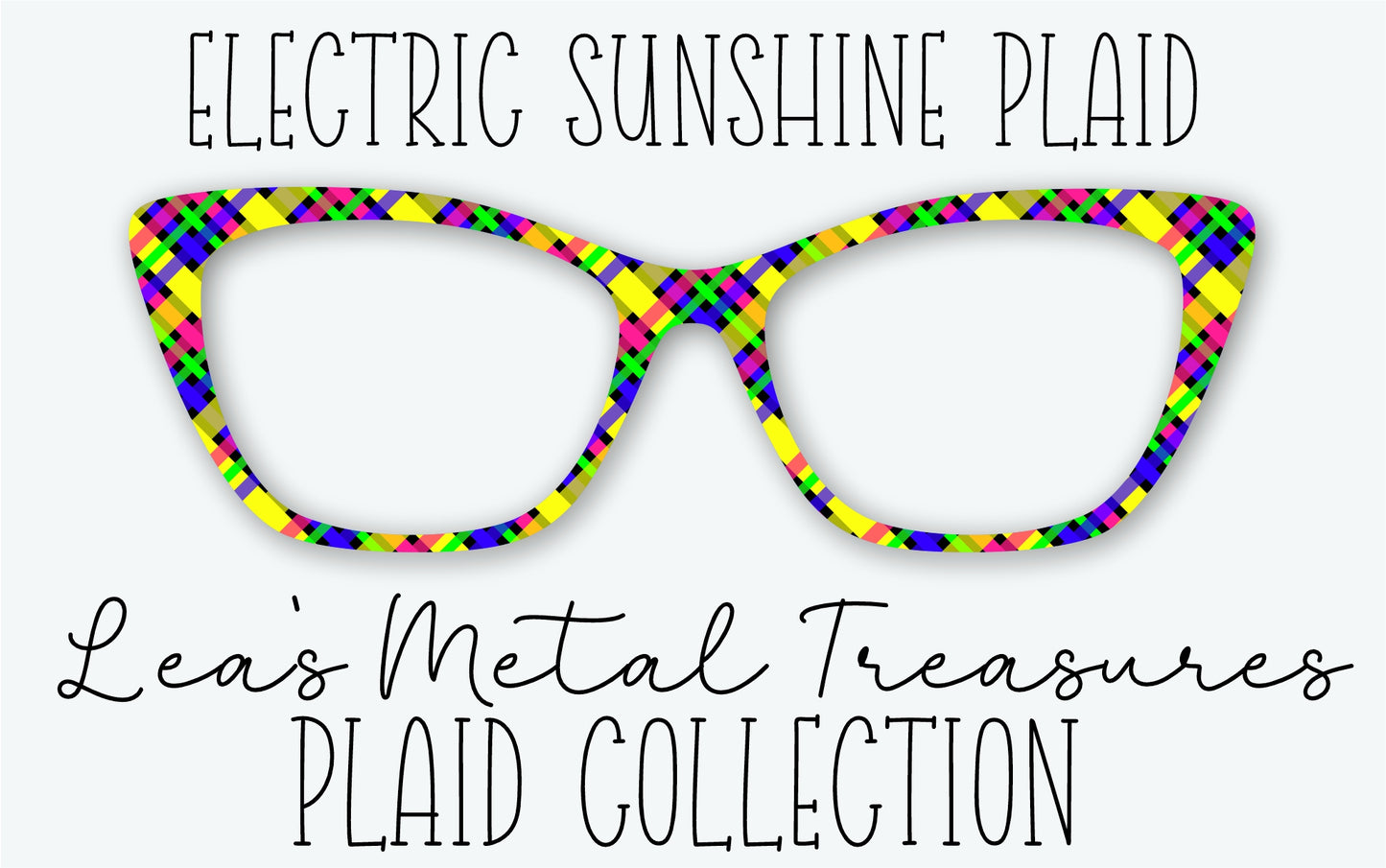 ELECTRIC SUNSHINE PLAID Eyewear Frame Toppers