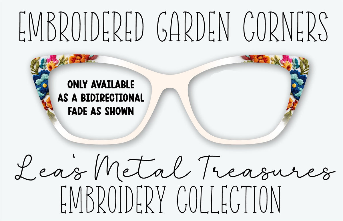 EMBROIDERED GARDEN CORNERS Eyewear Frame Toppers