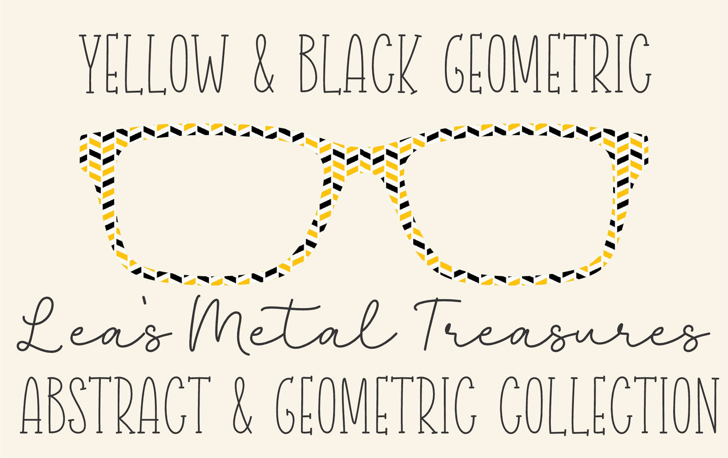 Yellow and black geometric Eyewear Frame Toppers COMES WITH MAGNETS