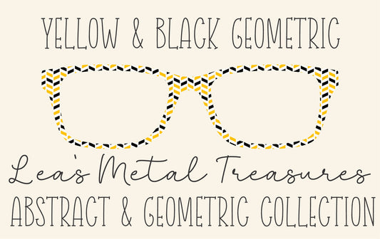 Yellow and black geometric  Eyewear Frame Toppers COMES WITH MAGNETS
