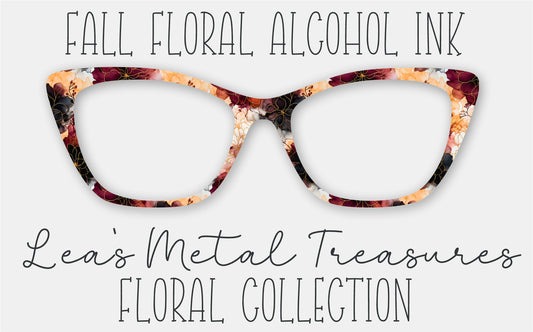 Fall Floral Alcohol Ink Eyewear Frame Toppers
