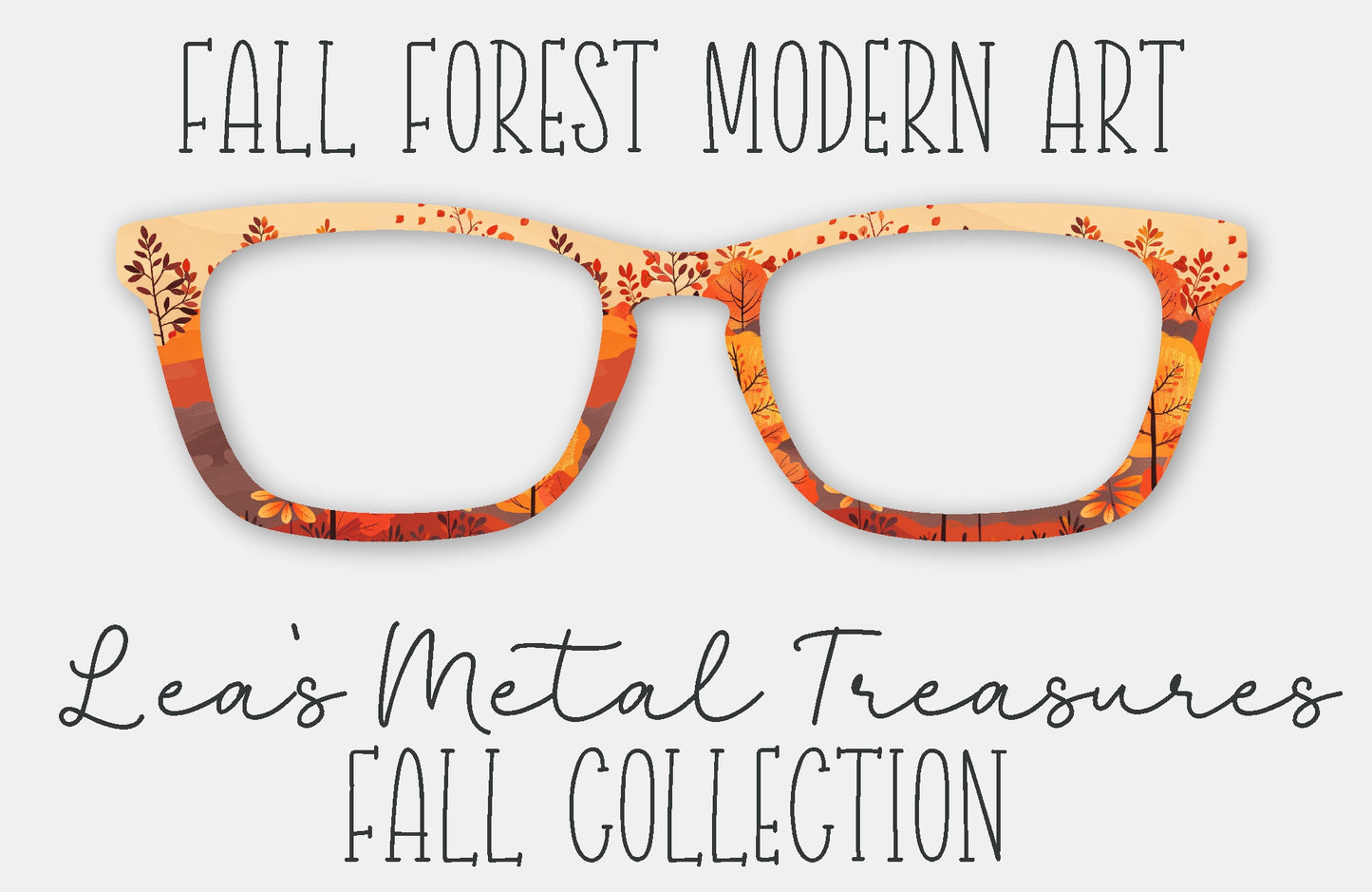 Fall Forest Modern Art Magnetic Eyewear Frame Toppers - September 25 Topper of the Month