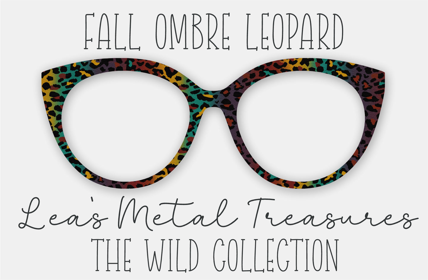 READY TO SHIP • Fall Ombre Leopard Eyewear Frame Toppers