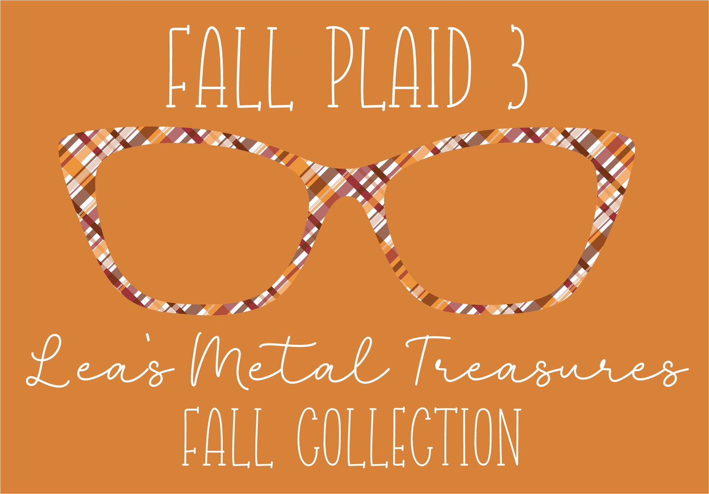 FALL PLAID 3 Eyewear Frame Toppers COMES WITH MAGNETS