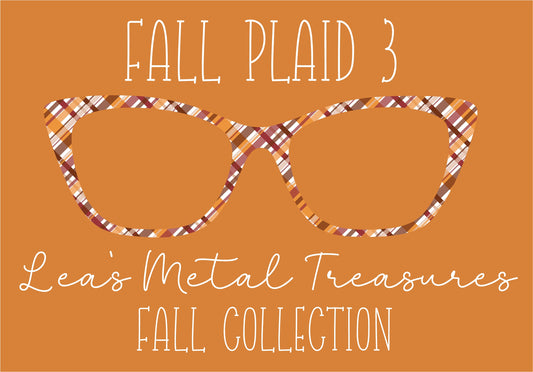 FALL PLAID 3 Eyewear Frame Toppers COMES WITH MAGNETS