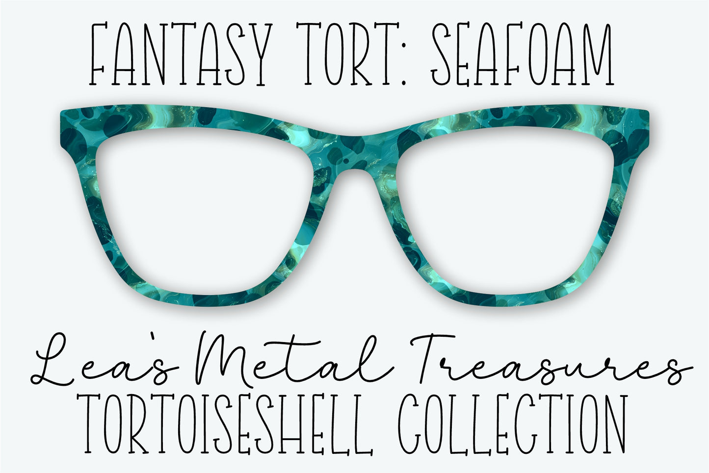 Fantasy Tort Seafoam Eyewear Frame Toppers • JANUARY 2026 TOPPER OF THE MONTH