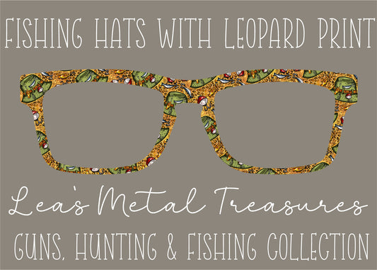 Fishing Hats with Leopard Print Printed Magnetic Eyeglasses Topper