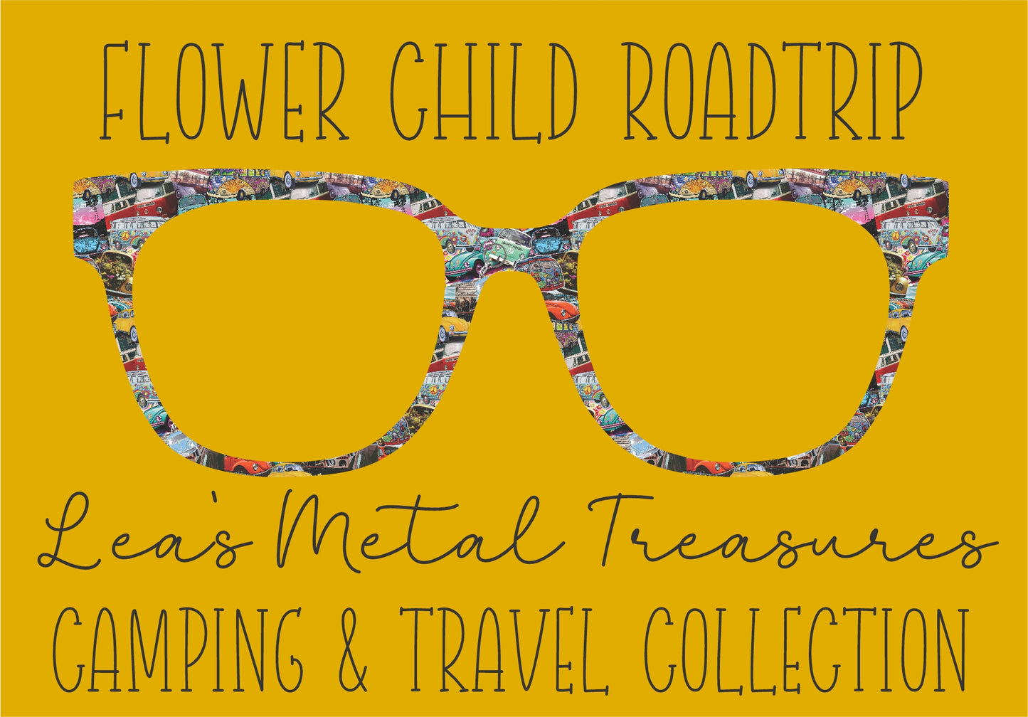 Flower Child Roadtrip Eyewear Frame Toppers COMES WITH MAGNETS