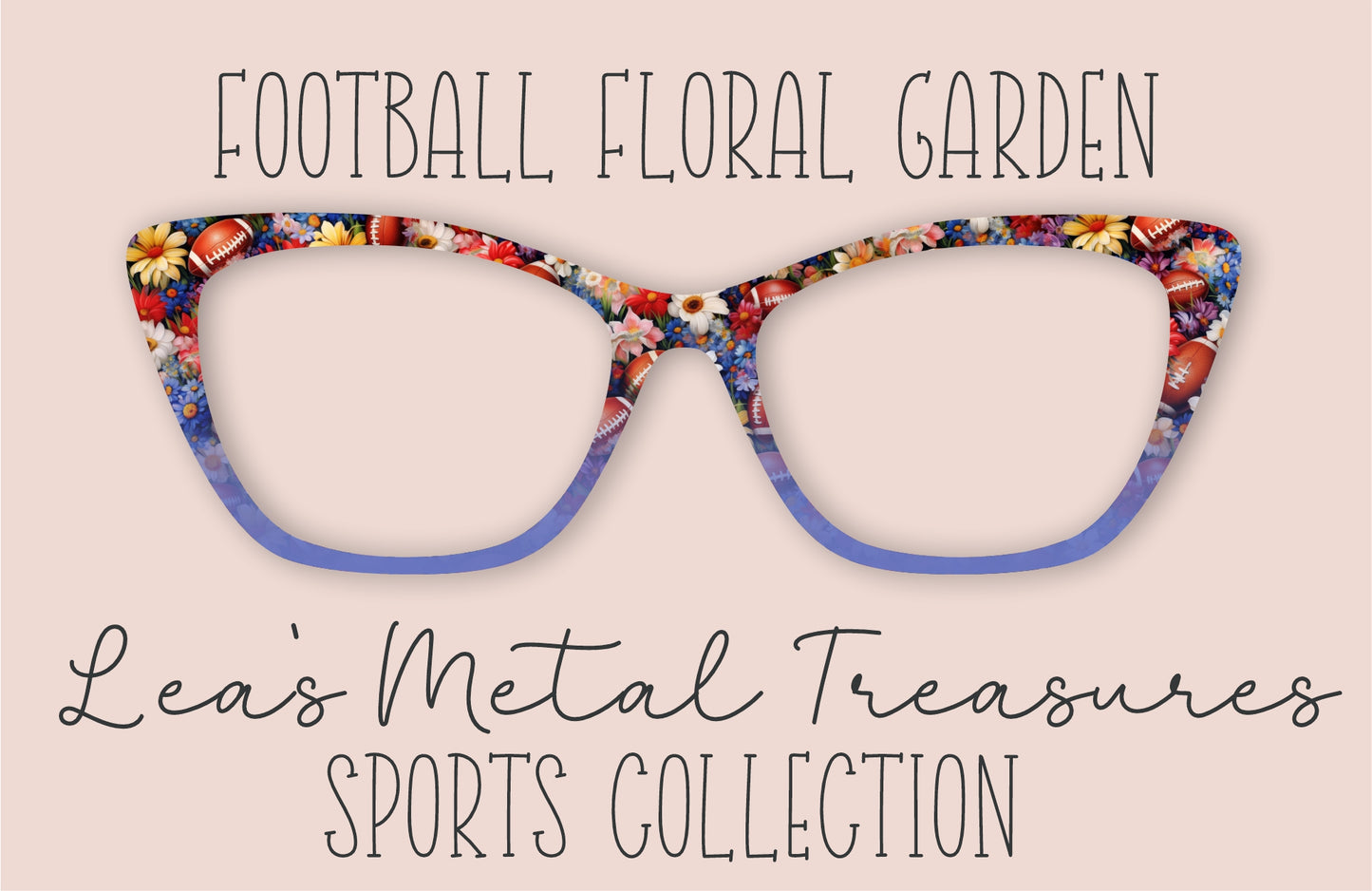 Football Floral Garden Eyewear Frame Toppers COMES WITH MAGNETS