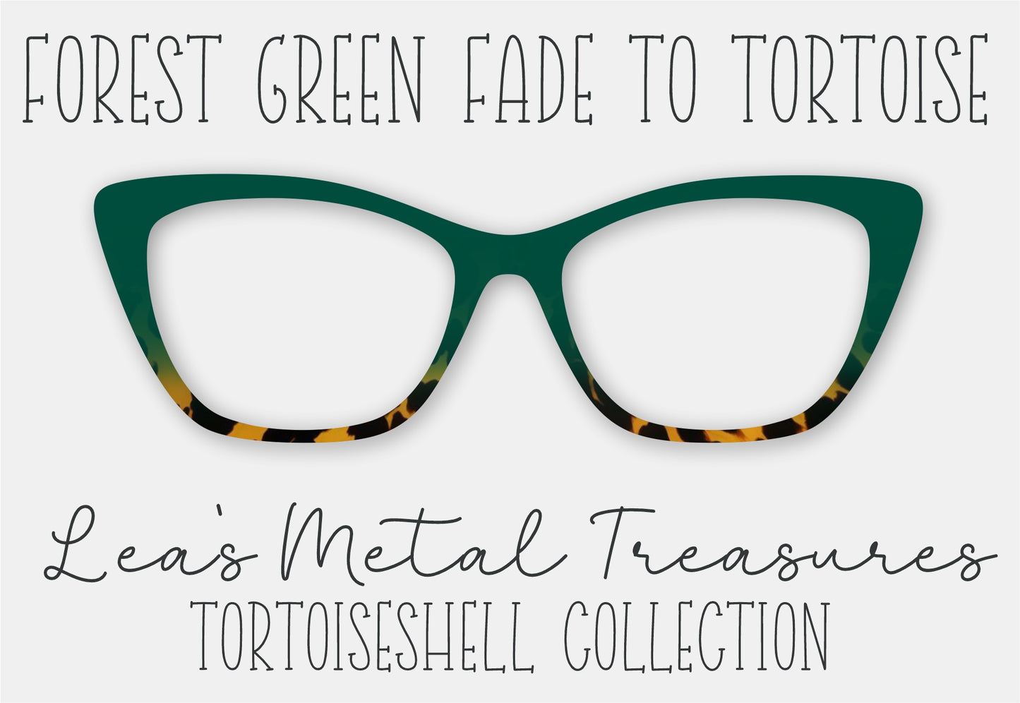 Forest Green Fade to Tortoise Eyewear Frame Toppers