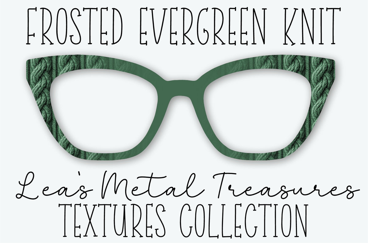 FROSTED EVERGREEN KNIT Eyewear Frame Toppers OCTOBER 2026 TOPPER OF THE MONTH