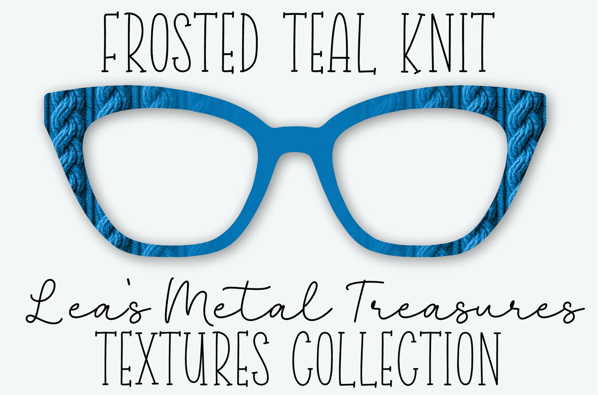 FROSTED TEAL KNIT Eyewear Frame Toppers OCTOBER 2026 TOPPER OF THE MONTH