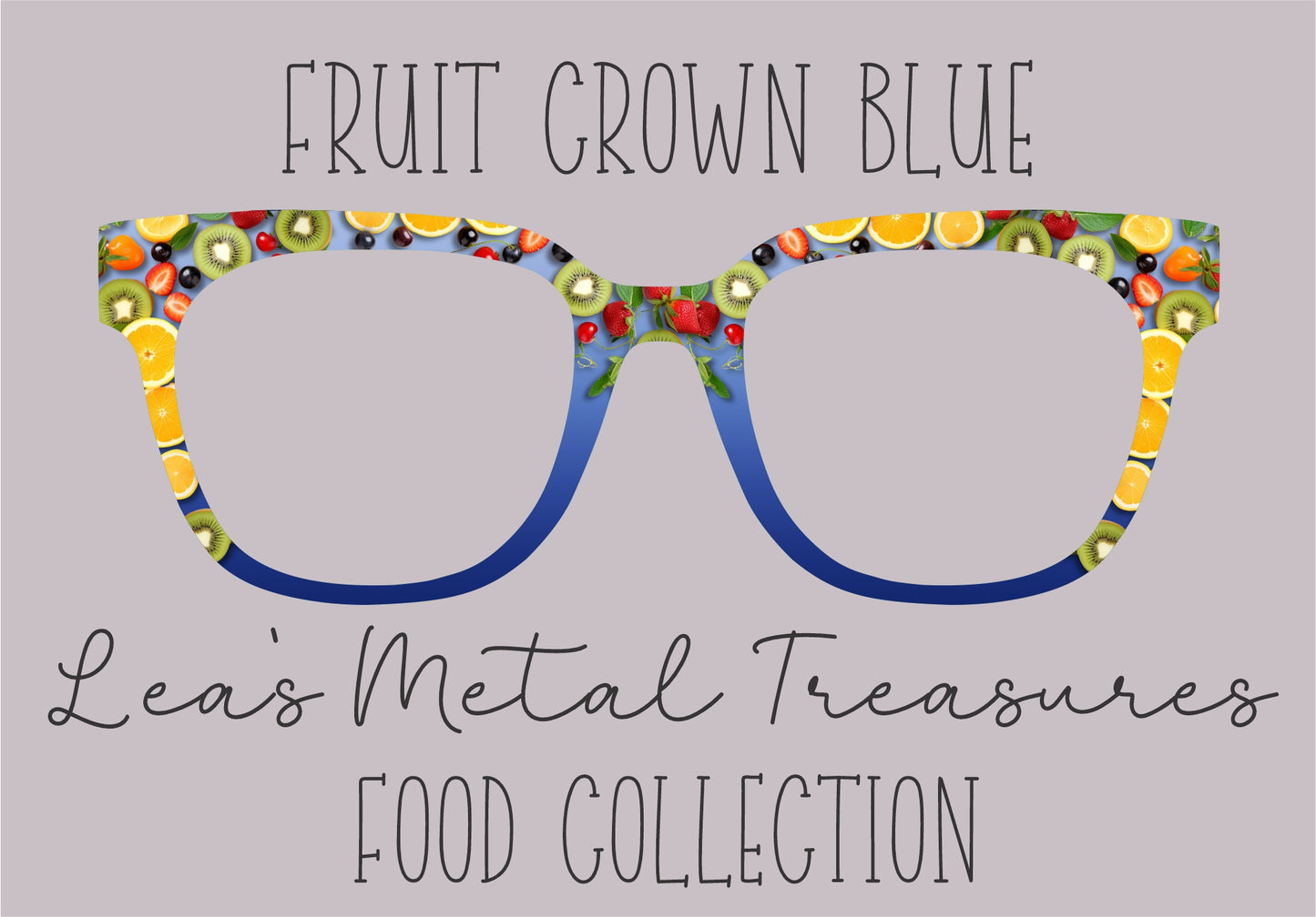 Fruit Crown Blue Eyewear Toppers COMES WITH MAGNETS