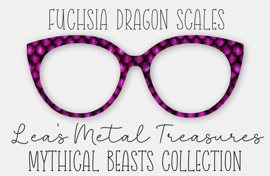 Fuchsia Dragon Scales Eyewear Frame Toppers COMES WITH MAGNETS