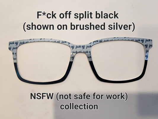 FUCK OFF SPLIT Eyewear Frame Toppers COMES WITH MAGNETS