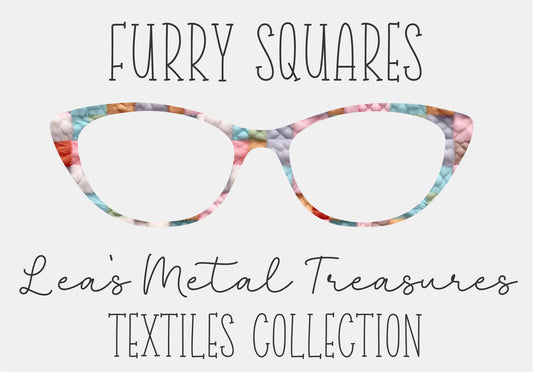 FURRY SQUARES Eyewear Frame Toppers COMES WITH MAGNETS