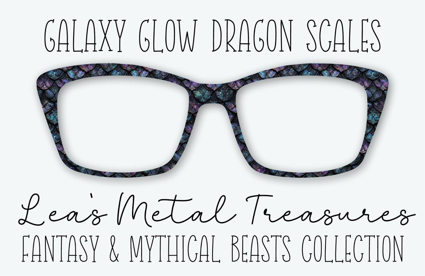 Galaxy Glow Dragon Scales Eyewear Frame Toppers