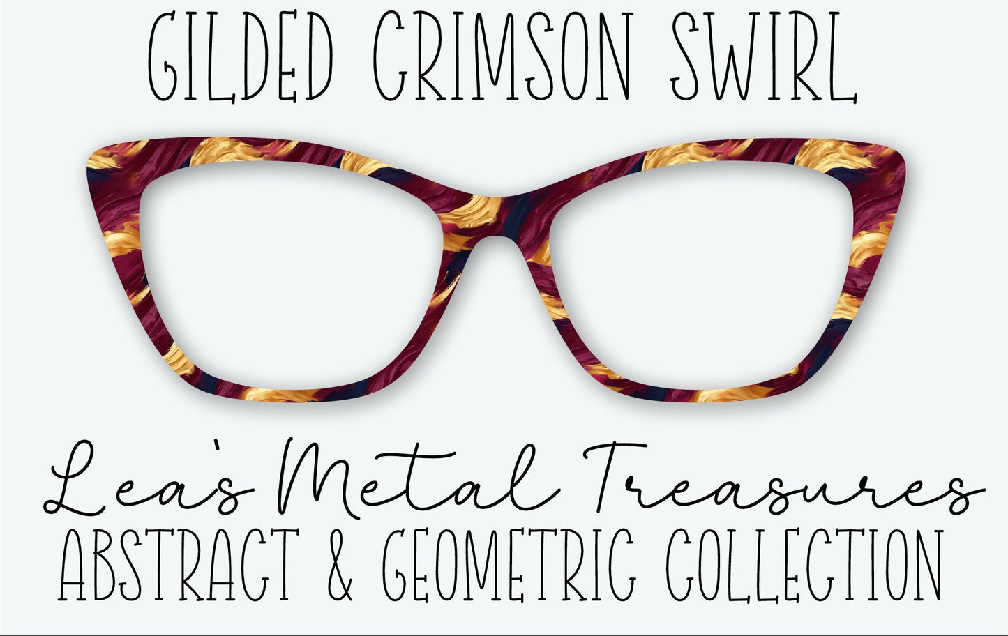 GILDED CRIMSON SWIRL Eyewear Frame Toppers