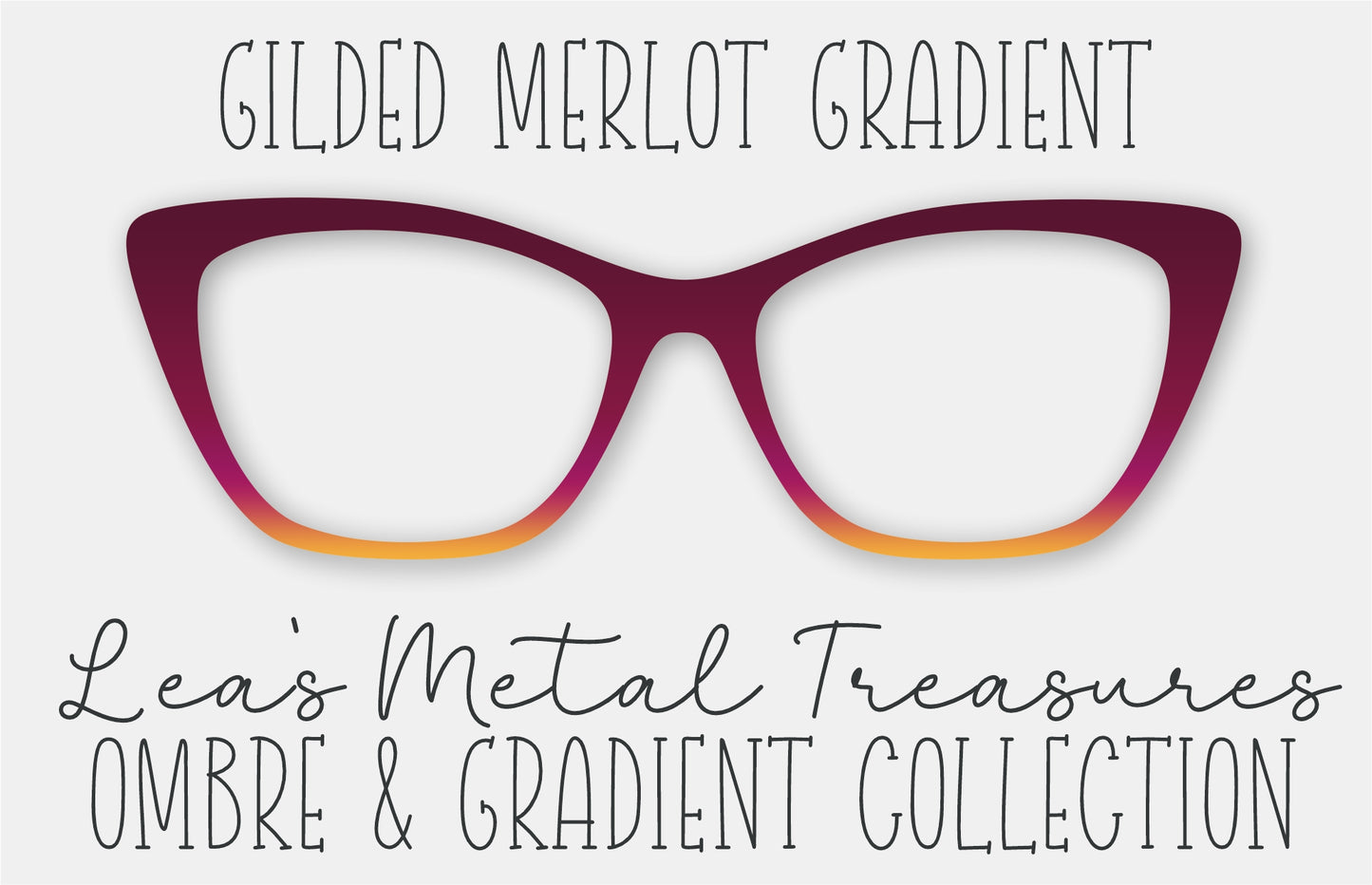 GILDED MERLOT GRADIENT Eyewear Frame Toppers