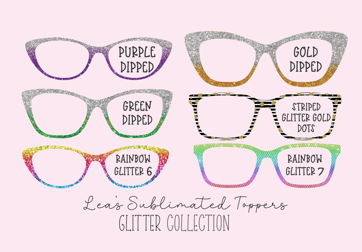 GREEN DIPPED Eyewear Frame Toppers COMES WITH MAGNETS