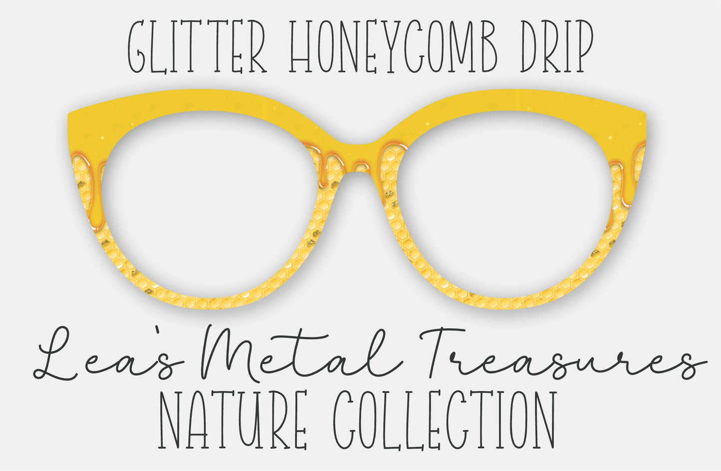 Glitter Honeycomb Drip • Magnetic Eyeglasses Toppers