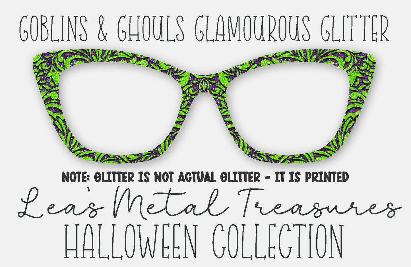 Goblins and Ghouls Glamourous Glitter Magnetic Eyewear Frame Toppers - September 25 Topper of the Month