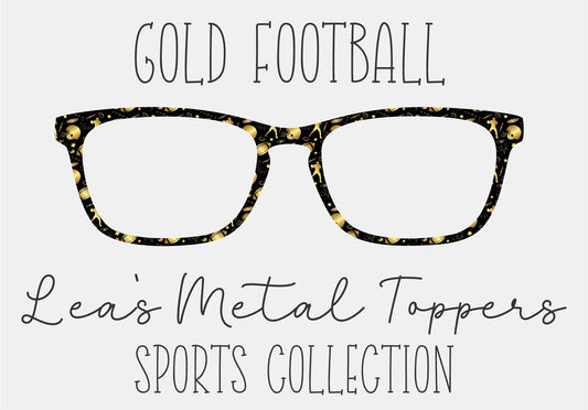 GOLD FOOTBALL Eyewear Frame Toppers COMES WITH MAGNETS