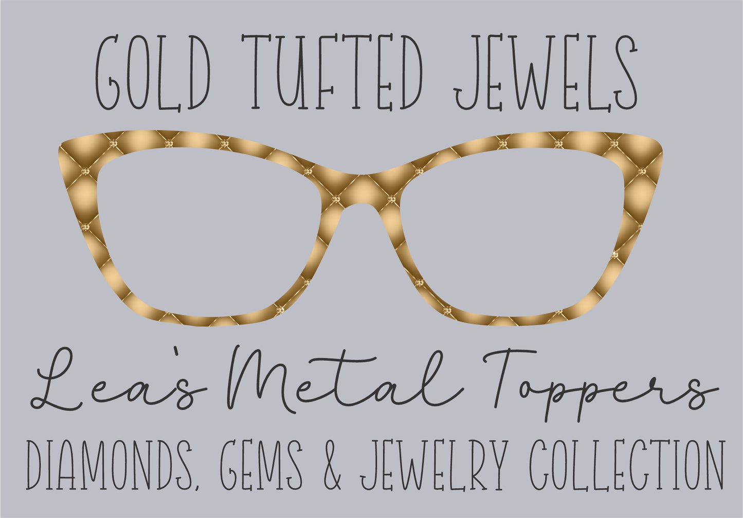 GOLD TUFTED JEWELS Eyewear Frame Toppers COMES WITH MAGNETS
