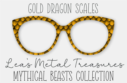 Gold Dragon Scales Eyewear Frame Toppers COMES WITH MAGNETS