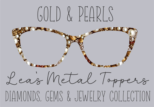 GOLD AND PEARLS Eyewear Frame Toppers COMES WITH MAGNETS