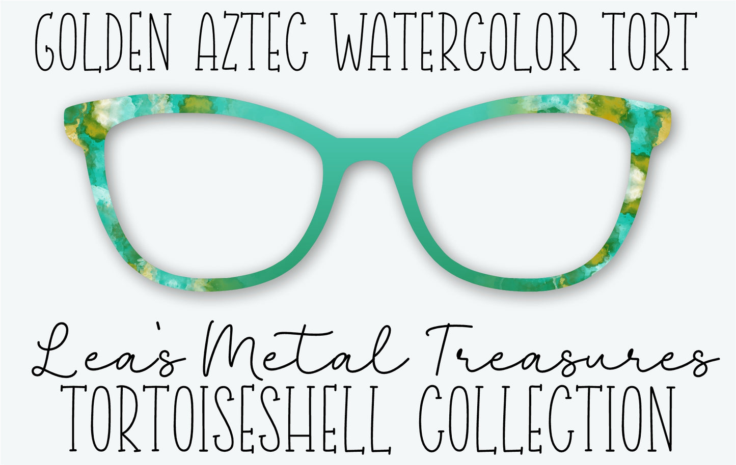 GOLDEN AZTEC WATERCOLOR TORT Eyewear Frame Toppers