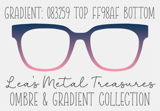 GRADIENT 083259 TOP FF98AF BOTTOM Eyewear Frame Toppers COMES WITH MAGNETS