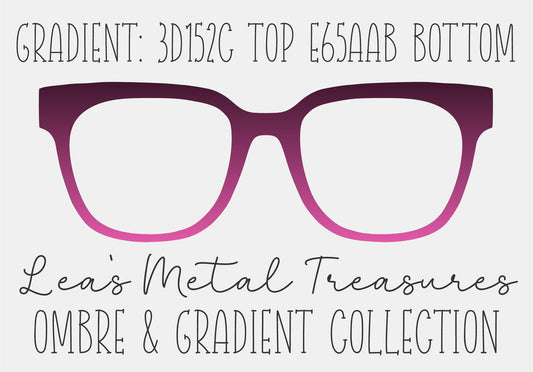 GRADIENT 3D152C TOP 365AAB BOTTOM Eyewear Frame Toppers COMES WITH MAGNETS