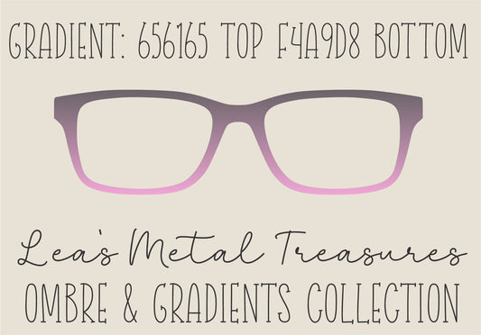 GRADIENT 656165 TOP F489D8 BOTTOM Eyewear Frame Toppers COMES WITH MAGNETS