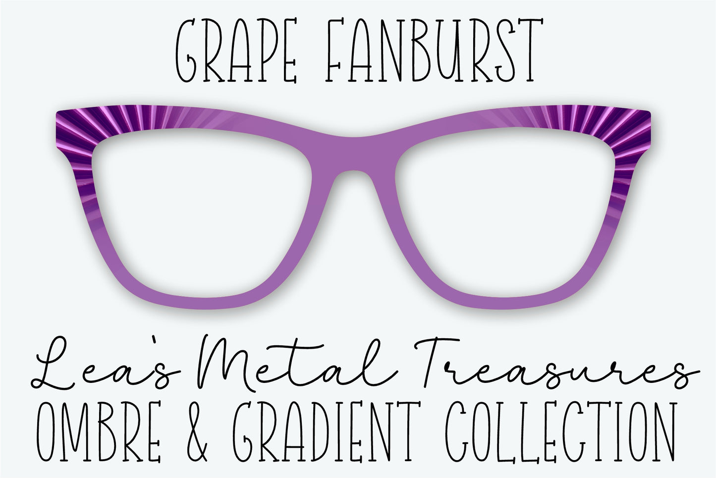 Grape Fanburst Eyewear Frame Toppers • JANUARY 2026 TOPPER OF THE MONTH