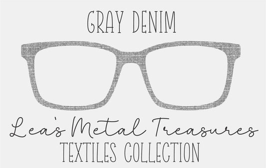 Gray Denim Eyewear Frame Toppers COMES WITH MAGNETS